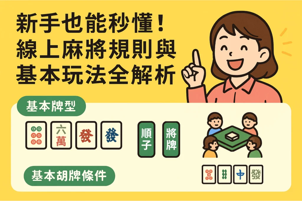 新手也能秒懂！線上麻將規則與基本玩法全解析